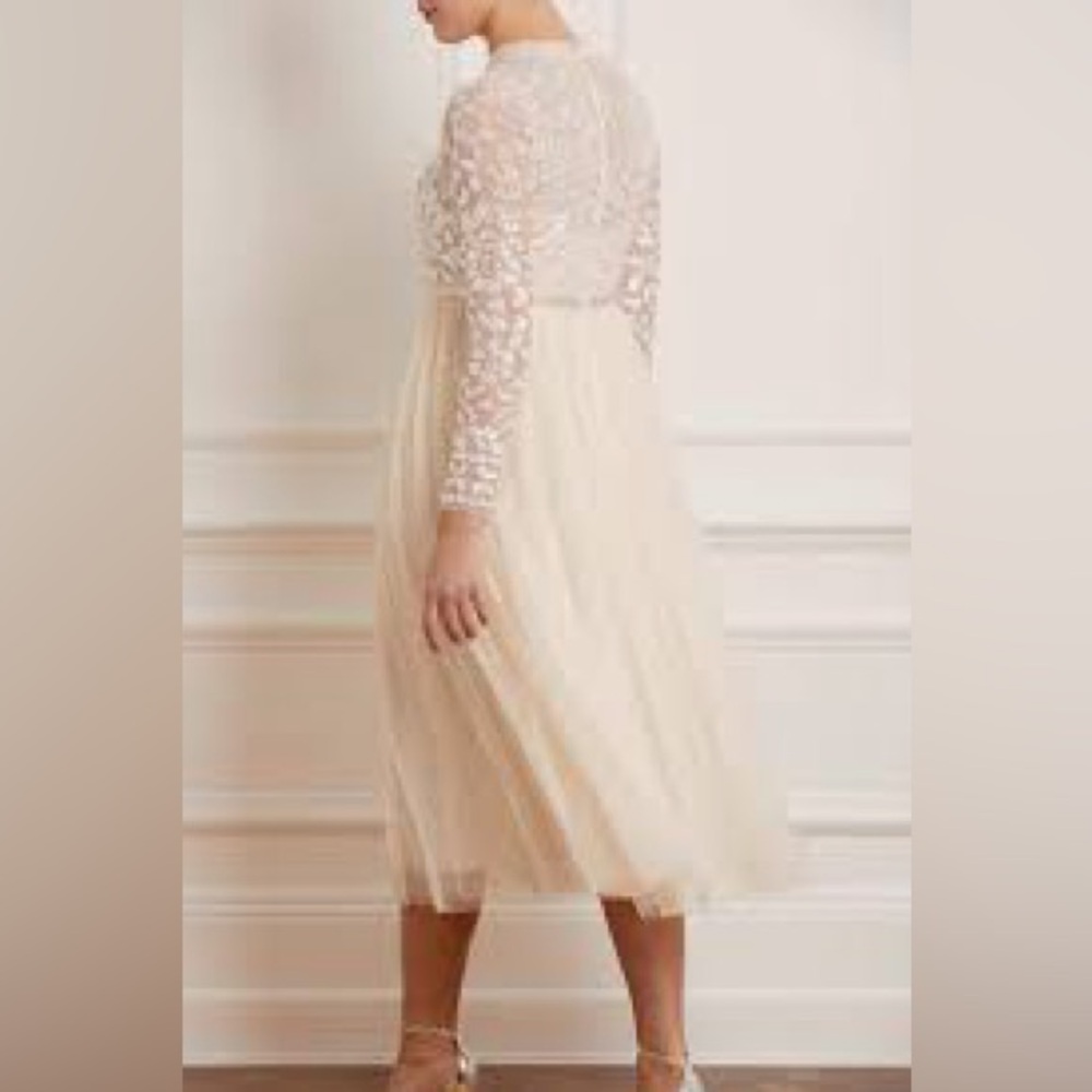 NWT Needle & Thread Beaded Tempest Bodice Ballerina Dress Champagne Tulle,Size 4 - Picture 11 of 11